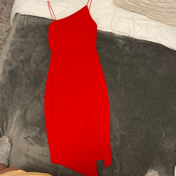 Princess Polly Aero Midi Dress Red - Size 0 - Picture 4 of 4